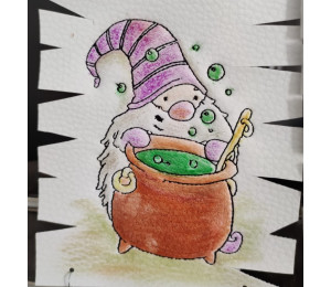 Stickdatei - Halloween Gnome 8 Zaubertrank
